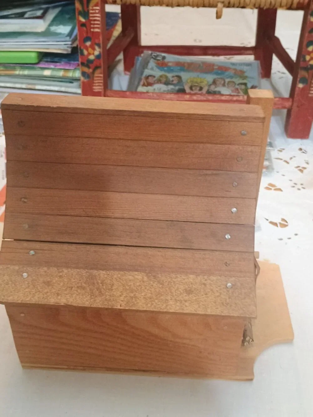 Rustic log cabin birdhouse